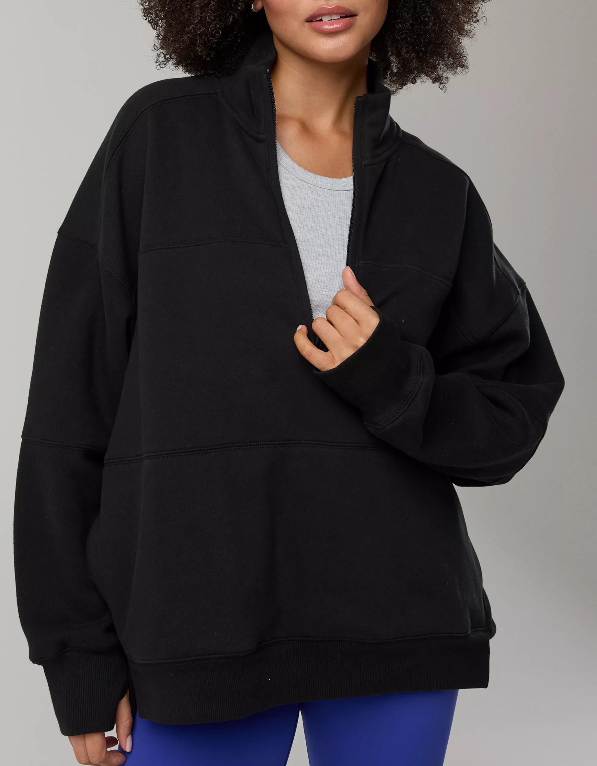 OFFLINE By Aerie Cloud Fleece Quarter Zip Sweatshirt | American Eagle Outfitters (US & CA)