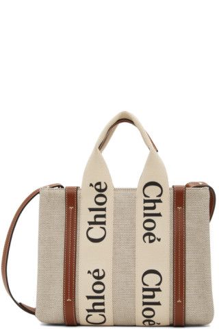 Off-White & Brown Small Woody Tote | SSENSE