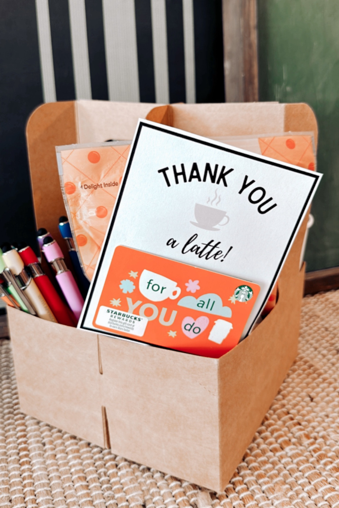 Thank You For All You Do! Admin Gift Idea, Co Worker Gift Idea & Employee Appreciation. This carrier is perfect to carry into the office with all kinds of goodies. Fill with their favorite snacks or treats. I love these inspirational pens! Such a fun way to show appreciation ❤️

#LTKGiftGuide