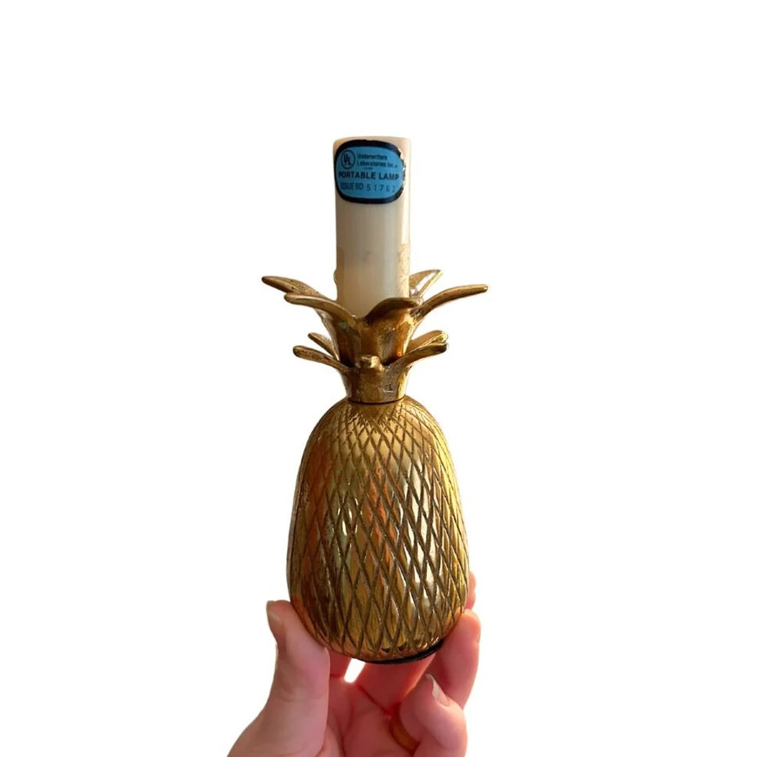 Mini Vintage Brass Pineapple Table Lamp / Night Light Lamp - Etsy | Etsy (US)