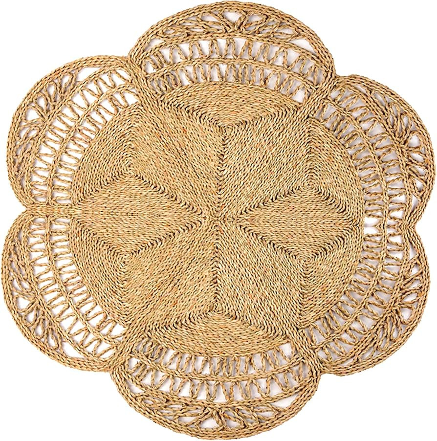 Boho Rugs For Living Room, Sea Grass Rugs For Indoors, Round Boho Rug, Round Jute Rug, Seagrass R... | Amazon (US)