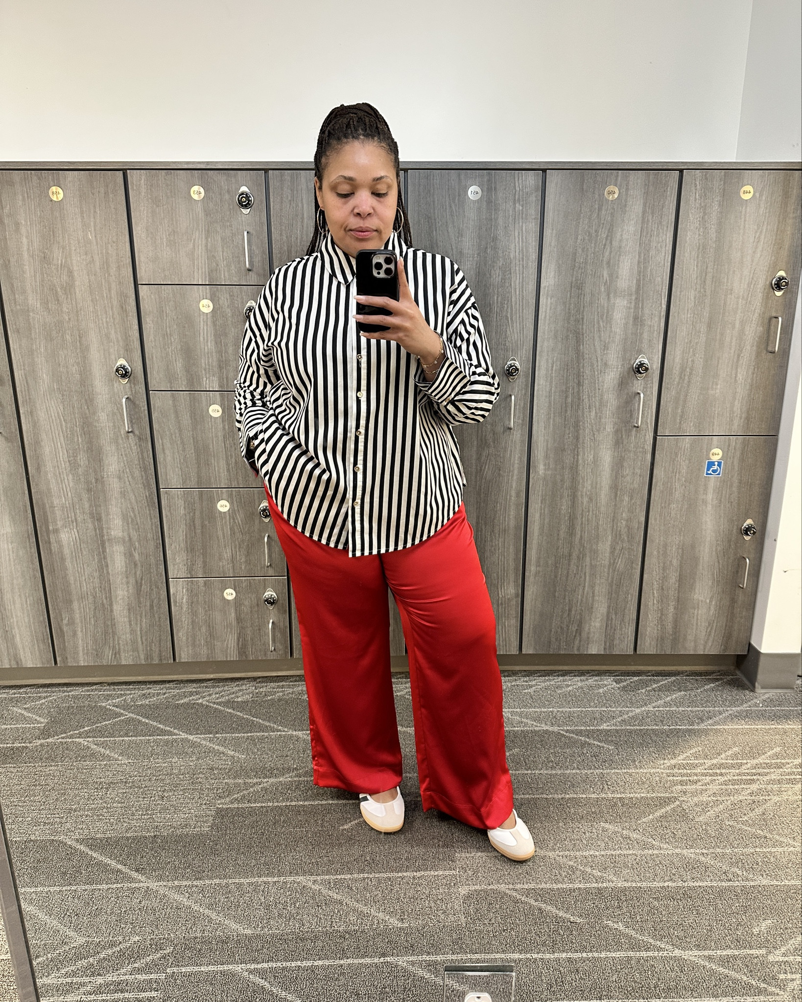 Work fit info | Stripes & Satin ❤️🖤❤️

I try to keep it simple when getting dressed at work. #plussize #workwear

#LTKActive #LTKStyleTip #LTKPlusSize