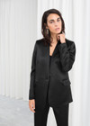 Click for more info about Straight Fit Satin Blazer