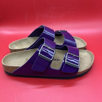 New NWOB Birkenstock Arizona Sandals Purple Patent Leather EU 39, US 8-8.5 | eBay US
