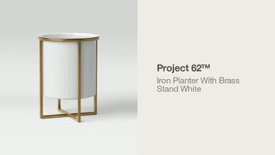 Iron Planter With Brass Stand White - Project 62™ | Target