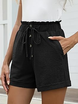 ANRABESS Womens Shorts Casual Summer High Waisted Elastic Drawstring Comfy Lounge Wide Leg Short ... | Amazon (US)