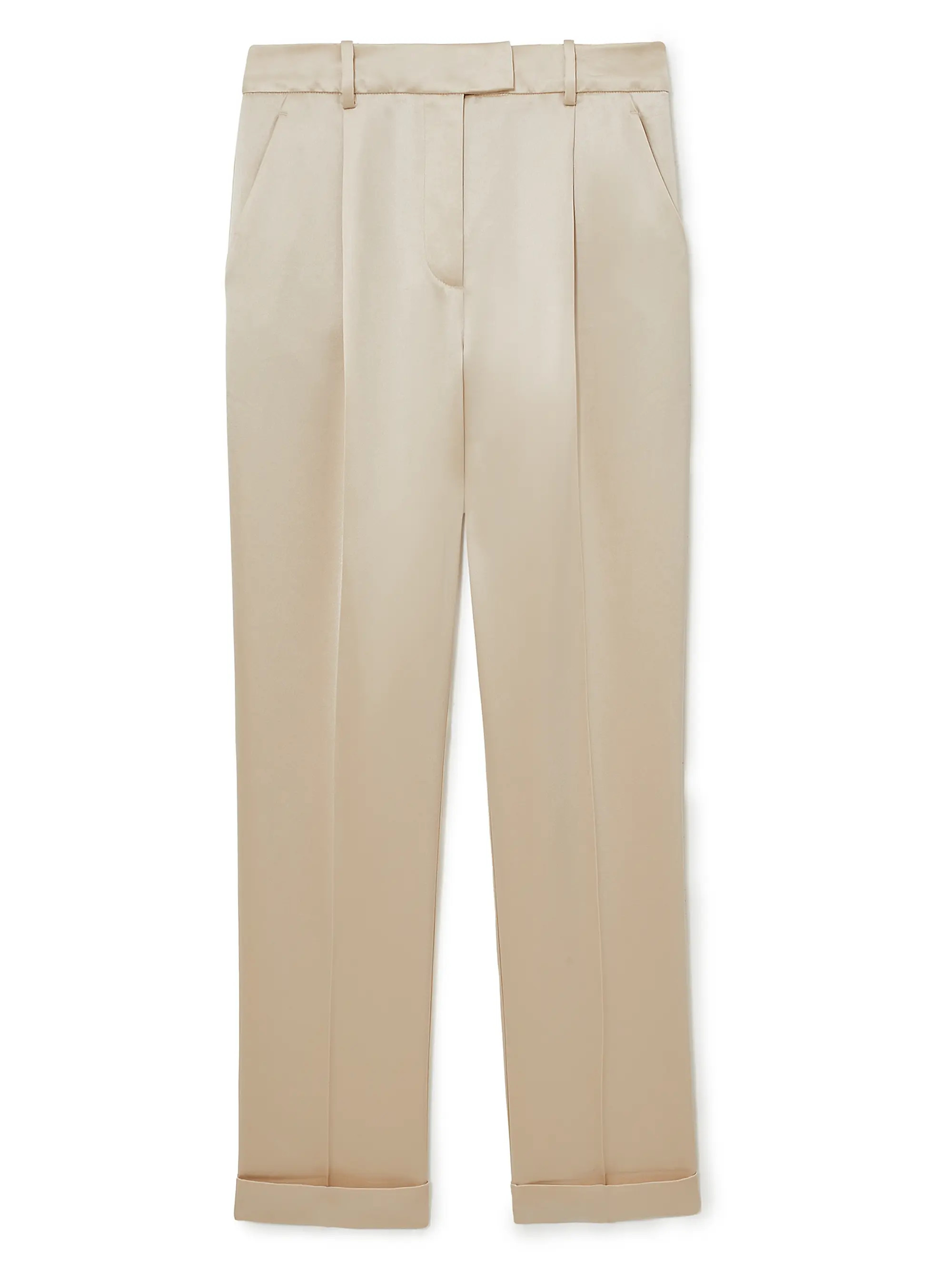 Celia Pleated-Front Satin Trousers | Saks Fifth Avenue