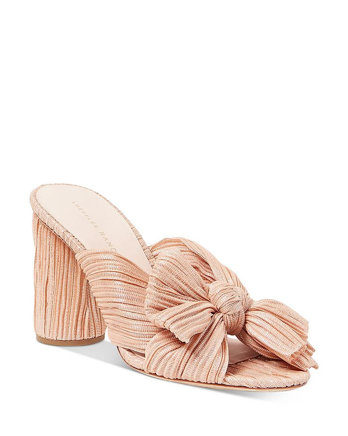 Women's Penny Pleated High Heel Slide Sandals | Bloomingdale's (US)