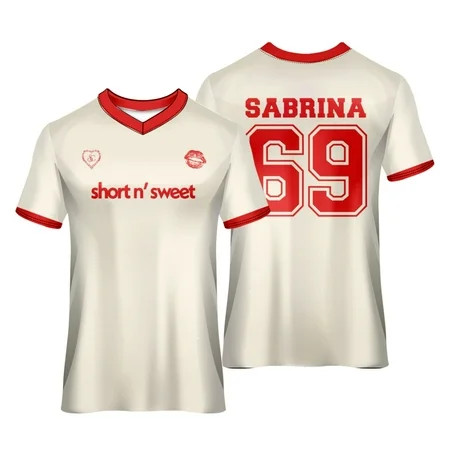 Sabrina Carpenter Short n Sweet Soccer Jersey V-Neck Short Sleeve Streetwear Men Women T-shirt | Walmart (US)