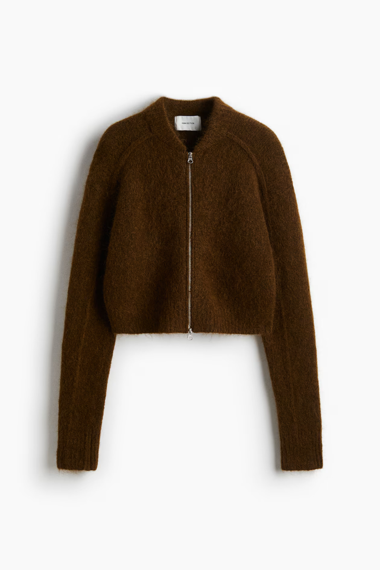 Mohair-Blend Cardigan with Zipper | H&M (US + CA)