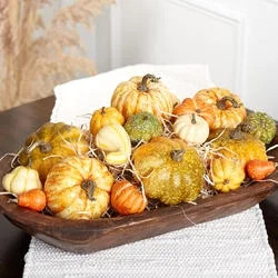 Faux Assorted Orange and Green Pumpkin Mix | Walmart (US)