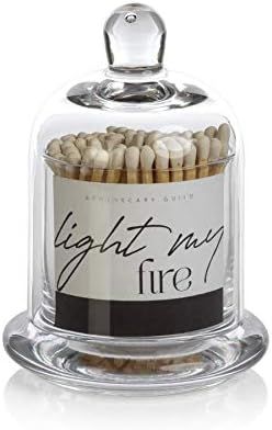 Zodax "Light My Fire Jar of Matches 3.5" x 5" 150 Matches (White) | Amazon (US)