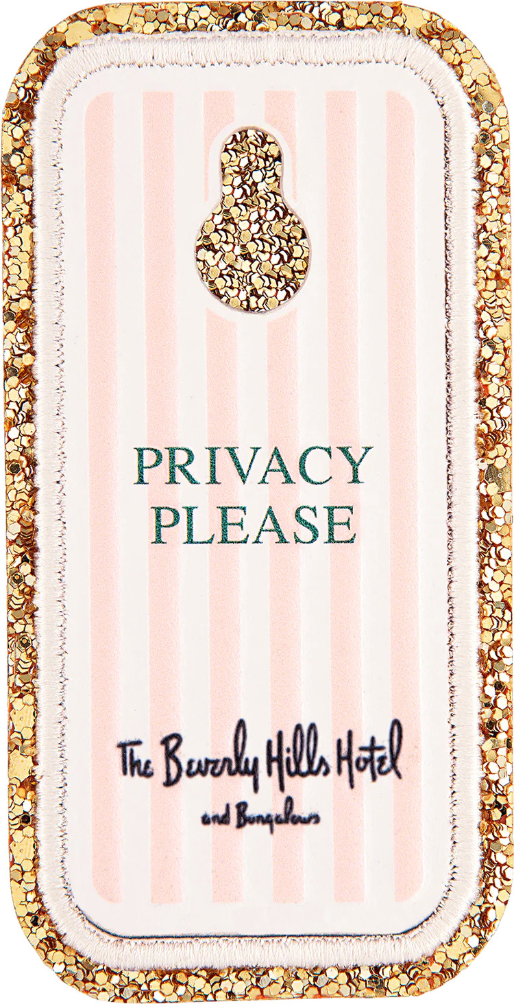 Glitter Varsity The Beverly Hills Hotel "Privacy Please" Door Hang Pat | Stoney Clover Lane