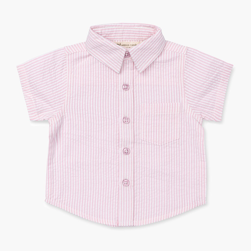 Short Sleeve Oxford Shirt | Monica + Andy