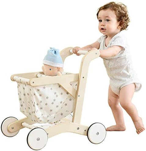 labebe Baby Push Walker Doll Stroller, Push Toy for Toddler, Shopping Cart for Girls and Boys 1 Y... | Amazon (US)