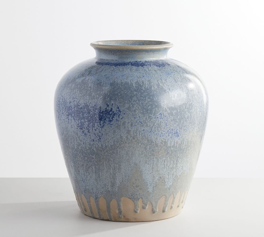 Ceramic Seehorn Vase, Periwinkle, 14.5&amp;quot;H | Pottery Barn (US)