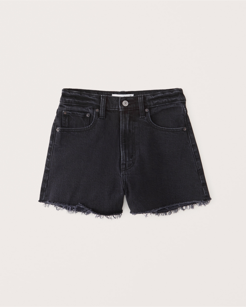 Abercrombie & Fitch Women's 90s High Rise Cutoff Shorts in Black - Size 29 | Abercrombie & Fitch (US)