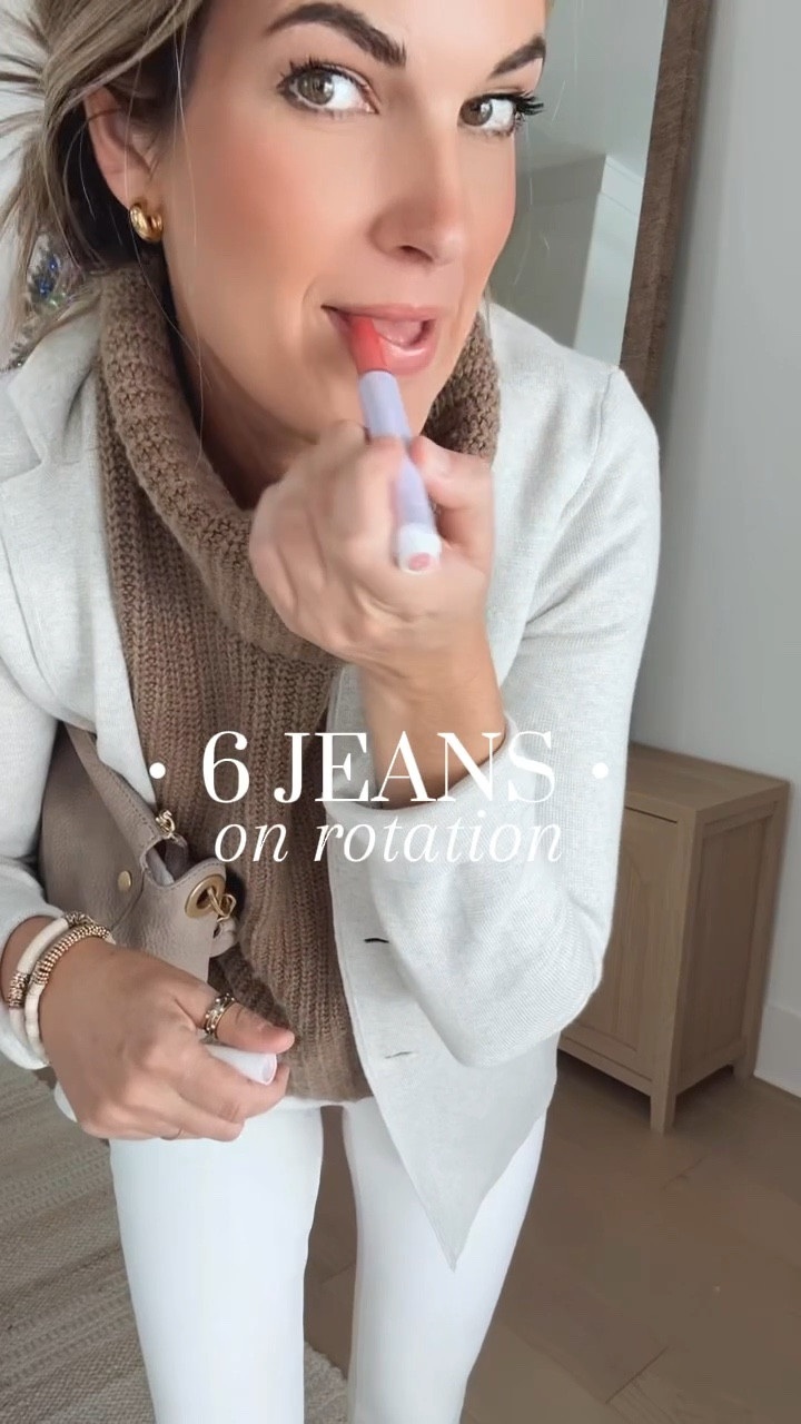 Walmart jeans: Only $24!  I pair with flats. Inseam is 32.5”

Spanx shape: These fit like a bootcut with nothing at the waist for less bulk. I have size small tall. Use code RACHELXSPANX for a discount. 

Spanx flare: so flattering! My discount code works for these too 

J.crew factory jean: These are only $34! 

White denim: I love to style white thru fall and winter! These are under $50 

#LTKSaleAlert #LTKOver40 #LTKStyleTip