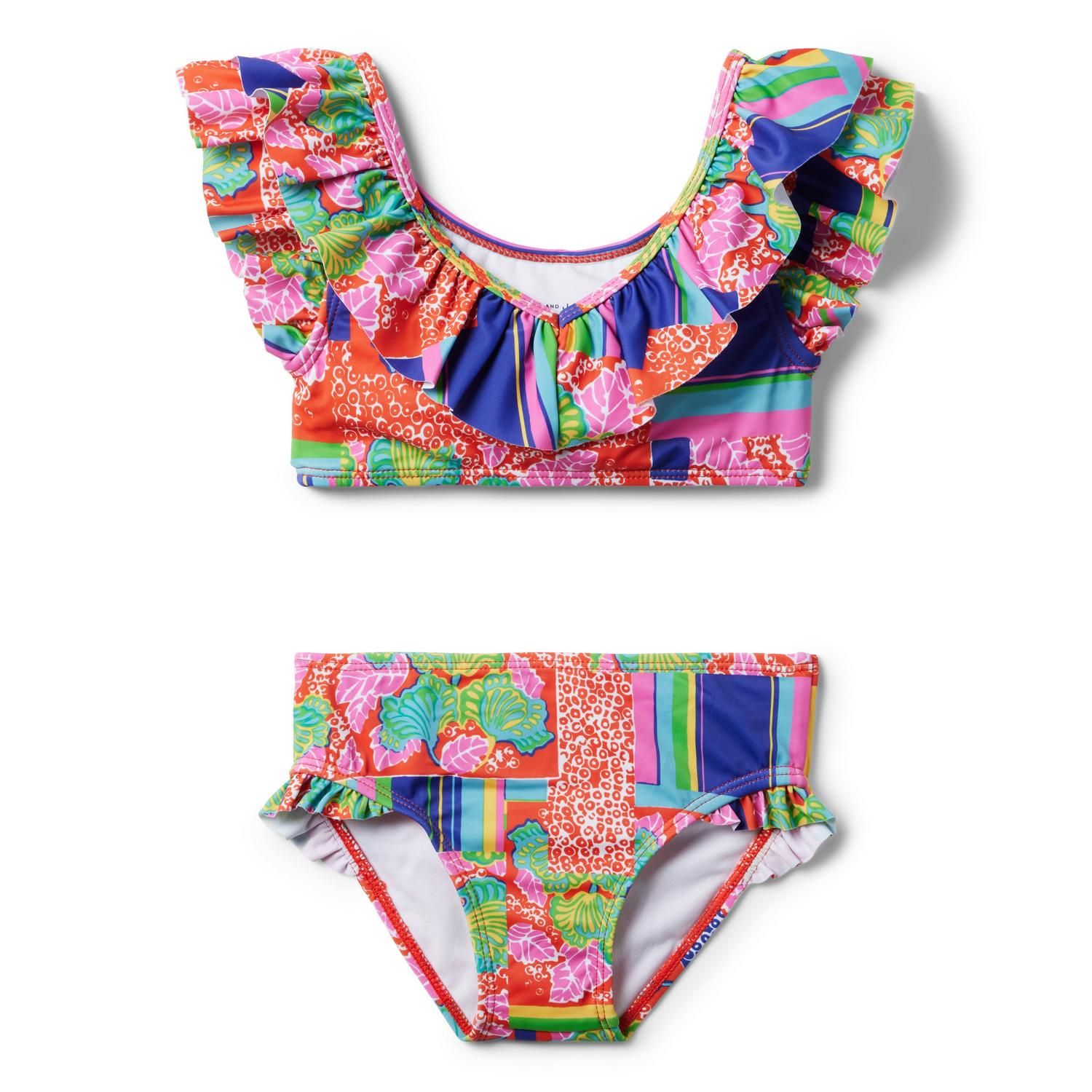 Recycled Patchwork Ruffle 2-Piece Swimsuit | Janie and Jack