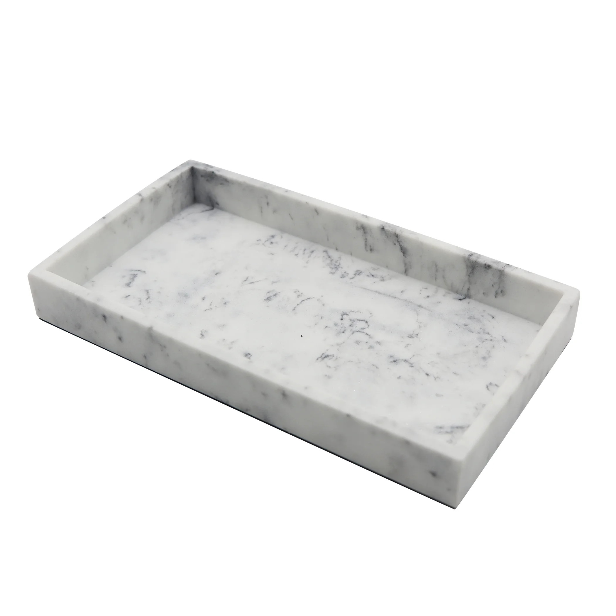 Better Homes & Gardens Faux Marble Vanity Tray, White - Walmart.com | Walmart (US)