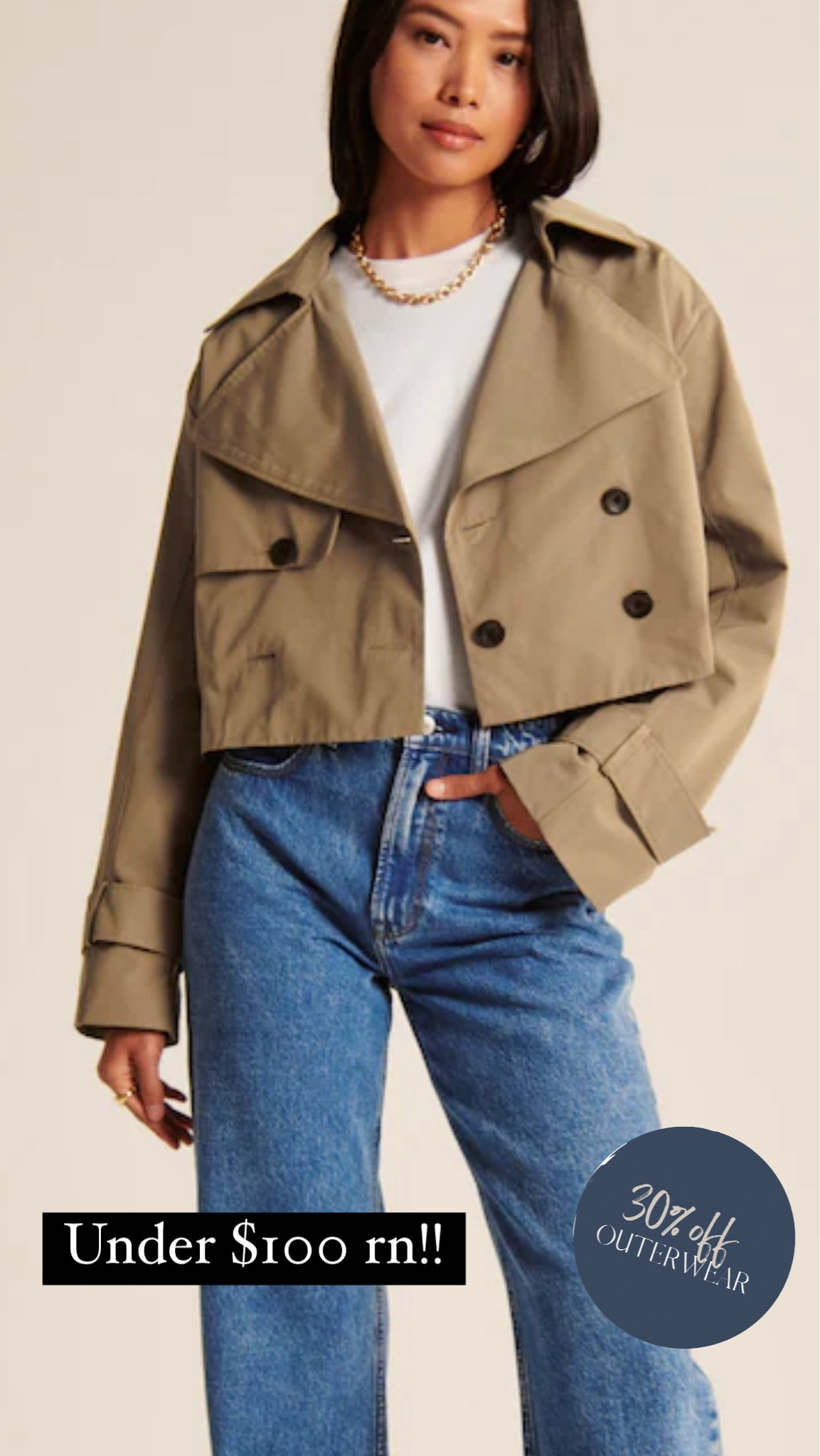 Cropped trench coat - 30% off 

#LTKSeasonal #LTKsalealert #LTKHoliday