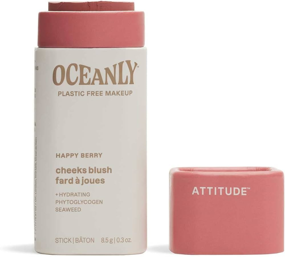 ATTITUDE Oceanly Plastic-Free Lightweight Blush Stick, Titanium Dioxide-Free, EWG Verified, Vegan... | Amazon (US)