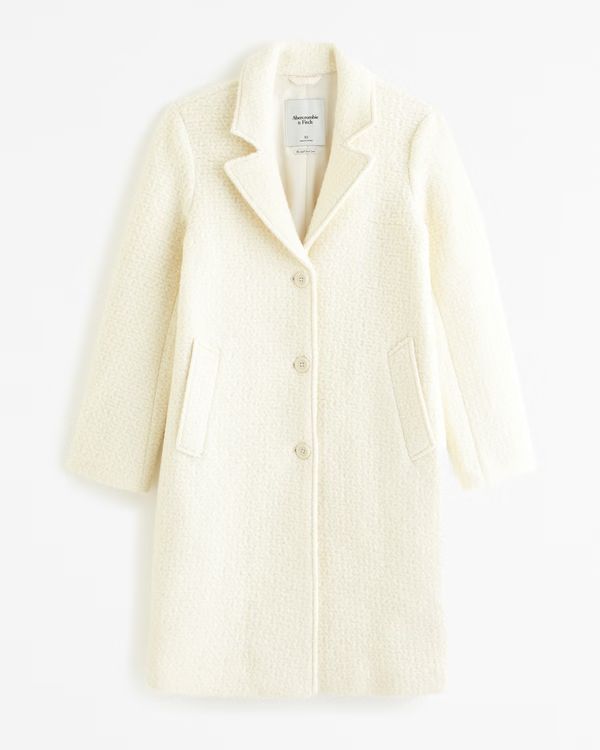 Women's Wool-Blend Dad Coat | Women's Coats & Jackets | Abercrombie.com | Abercrombie & Fitch (US)