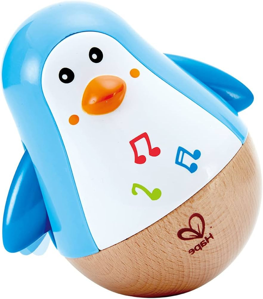 Hape Penguin Musical Wobbler | Colorful Wobbling Melody Penguin, Roly Poly Toy for Kids 6 Months+... | Amazon (US)