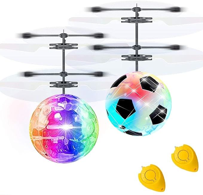 iGeeKid 2 Pack Flying Ball Toys Easter Basket Stuffers for Kids RC Toy for Kids Boys Rechargeable... | Amazon (US)