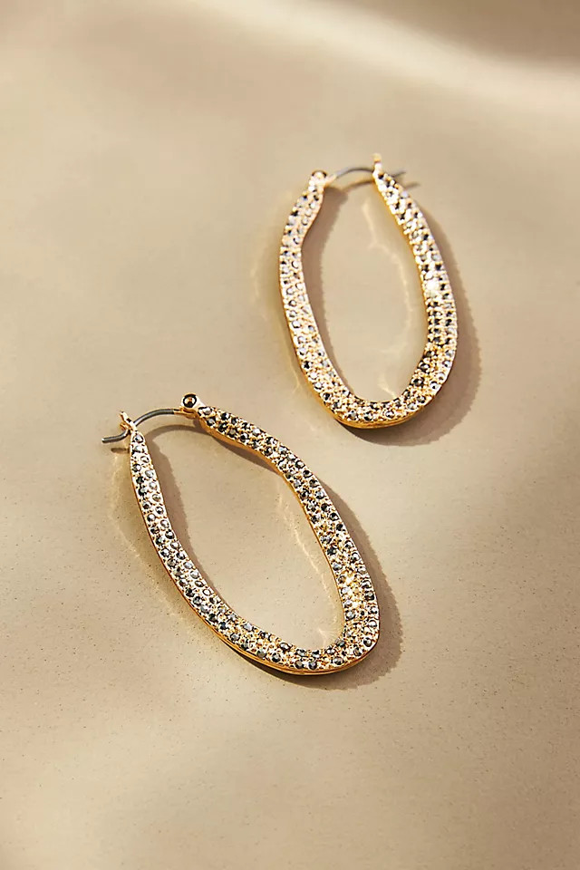 Cosmic Rocker Oval Hoop Earrings | Anthropologie (US)