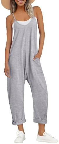 AUTOMET Jumpsuits for Women Casual Summer Outfits Rompers Comfy Beach Vacation Trendy Overalls Ju... | Amazon (US)