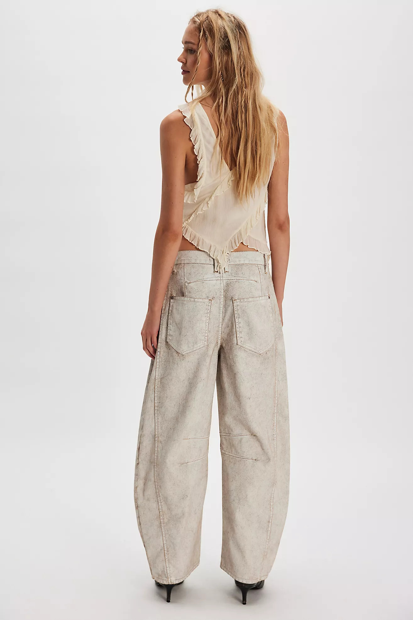 We The Free Good Luck Coated Barrel Jeans | Free People (Global - UK&FR Excluded)