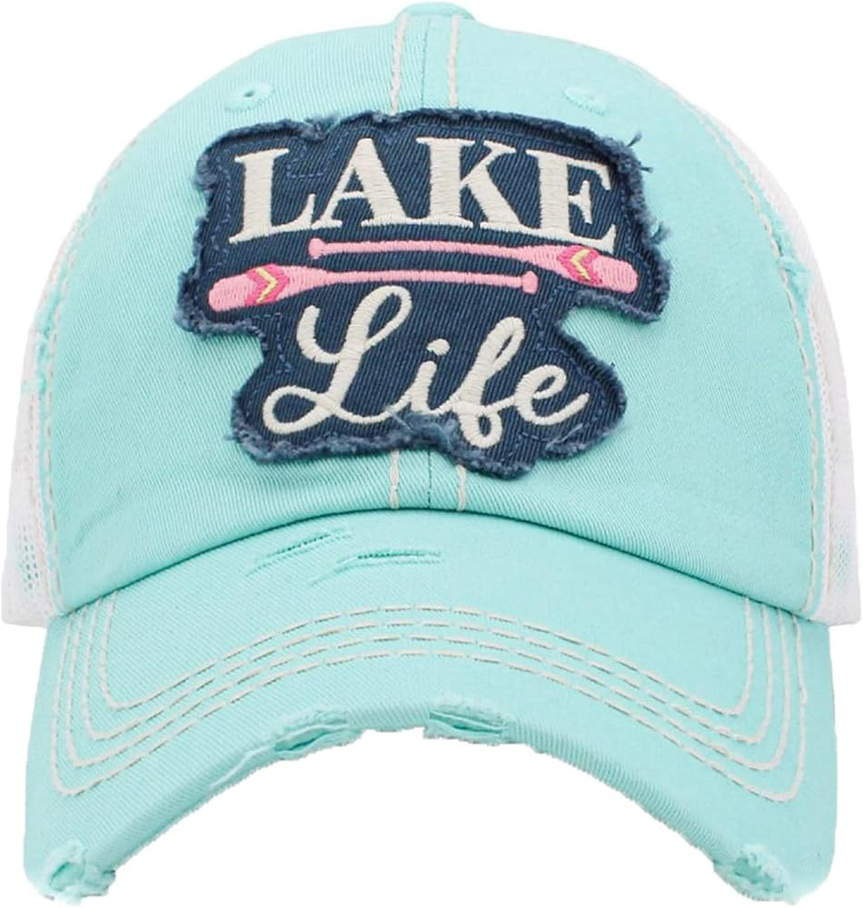 VINTAGE LIFE Life is Better on a Boat Cap, Teal | Amazon (US)