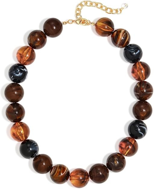 Beaded Necklaces for Women Statement Chunky Necklace | Amazon (US)
