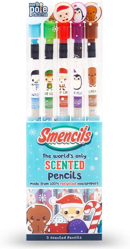 Holiday Smencils - HB #2 Scented Fun Pencils, 5 Count - Stocking Stuffer, Gifts for Kids, School ... | Amazon (US)