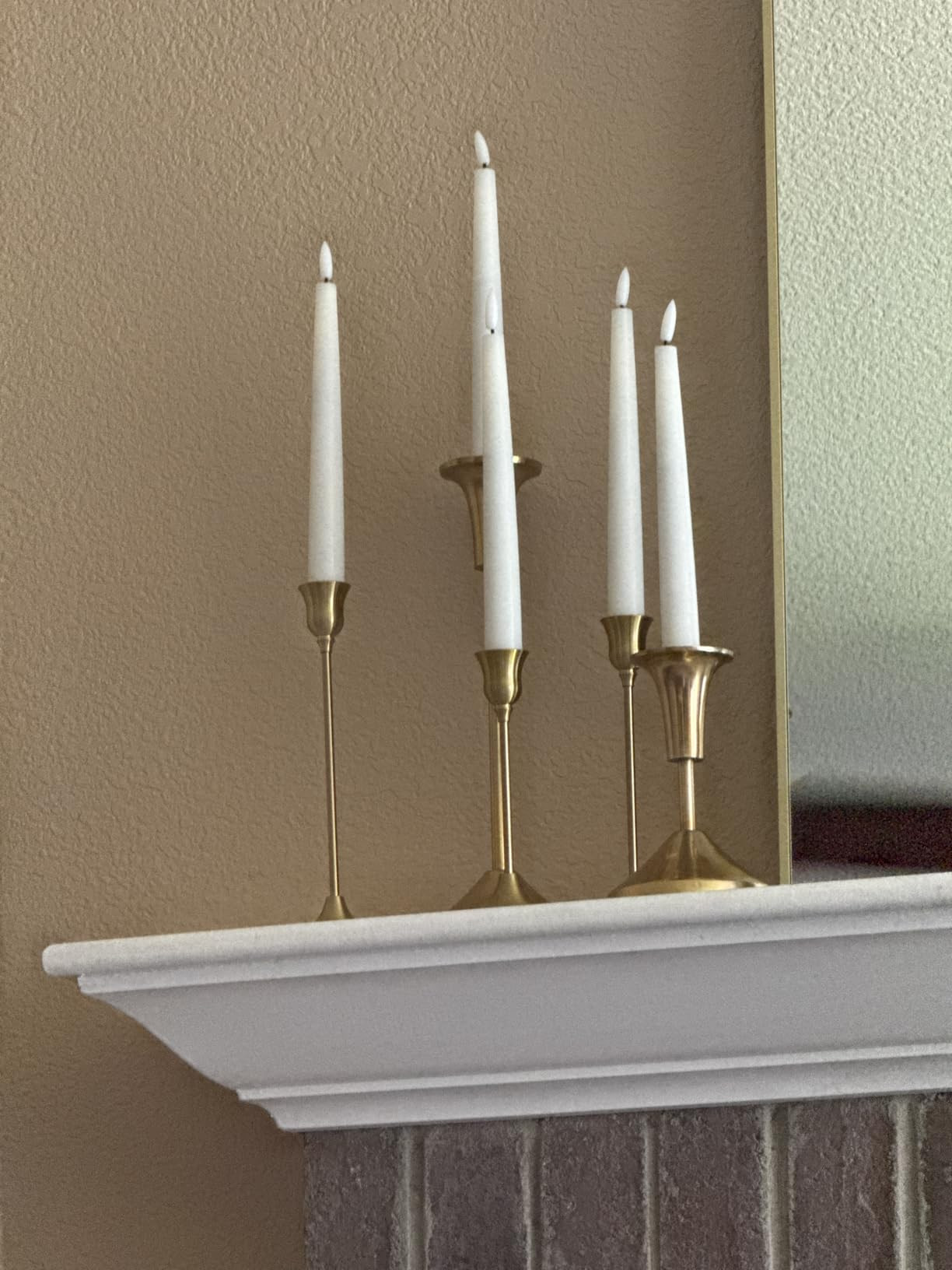 Tifanso Taper Candle Stick Holder - 3PCS Brass Gold Pillar Tall Candlestick Holders Metal Vintage... | Amazon (US)