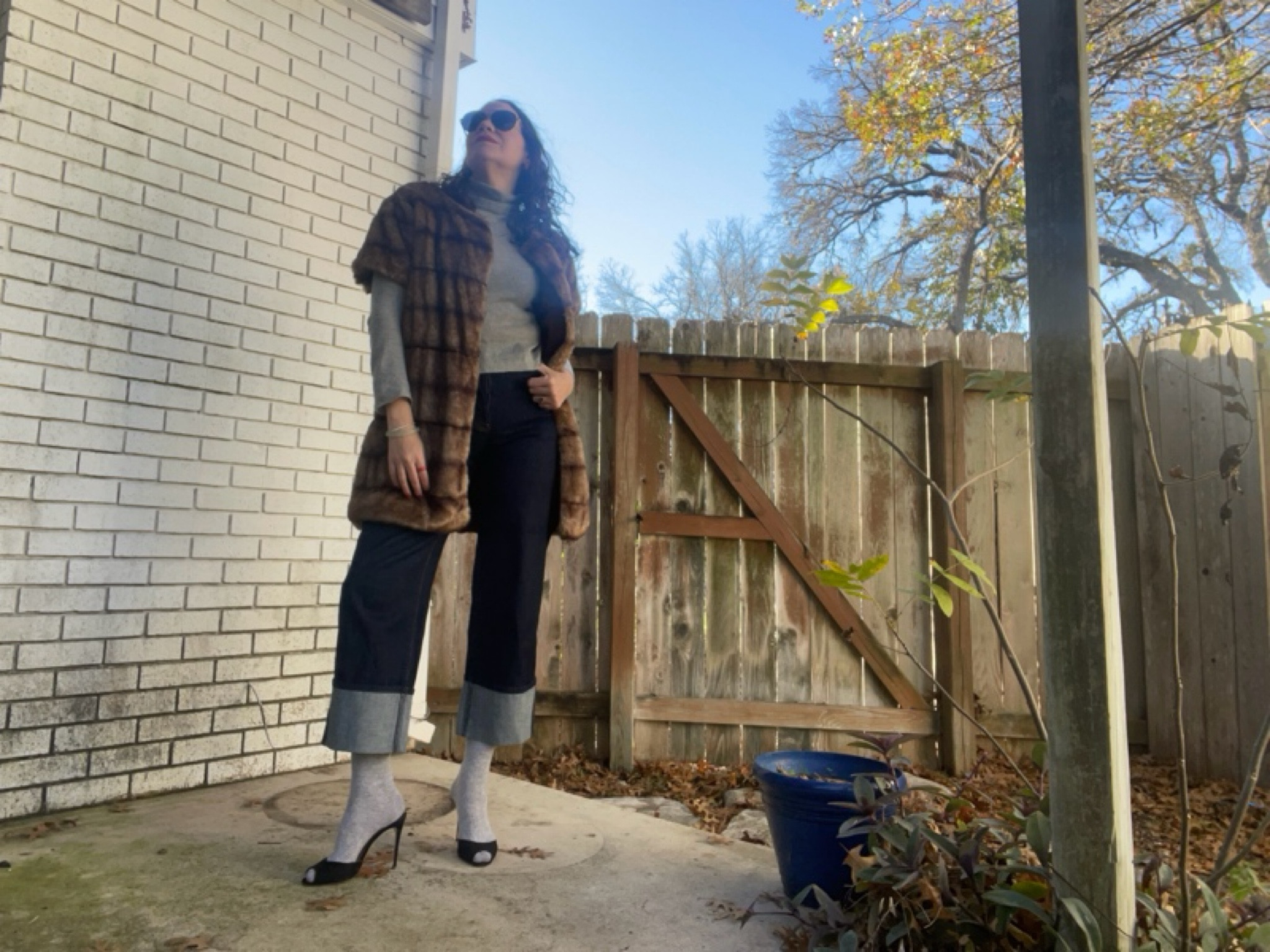 As much I always say I want cold weather, every time the temps dip I feel like I layer in sweats. So this winter I am actively trying to play with chic winter layers- like faux fur and cashmere and chic jeans #investmentpiece 

#LTKSeasonal #LTKOver40 #LTKStyleTip