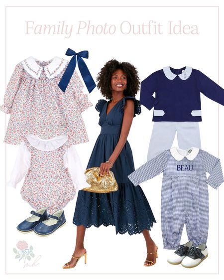 Family photo outfit ideas navy color scheme 

#LTKfamily #LTKSeasonal #LTKHoliday