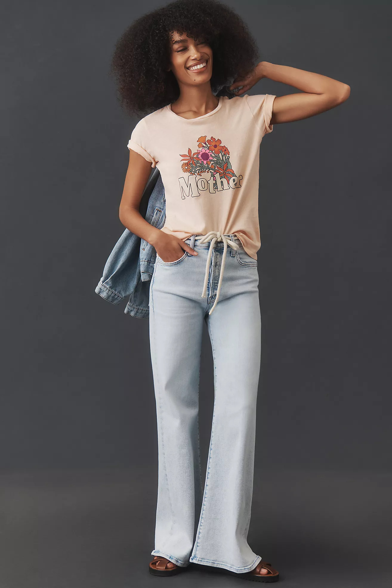 MOTHER The Tomcat Roller High-Rise Wide-Leg Jeans | Anthropologie (US)
