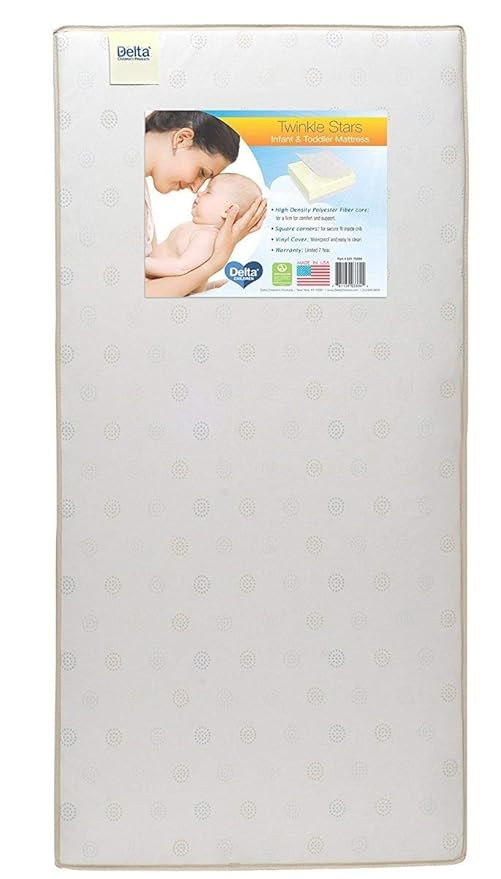 Delta Children Twinkle Stars Fiber Core Crib and Toddler Mattress | Waterproof | Lightweight | GR... | Amazon (US)