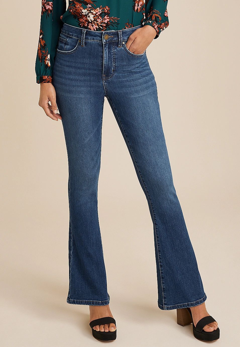 m jeans by maurices™ Everflex™ Flare High Rise Jean | Maurices