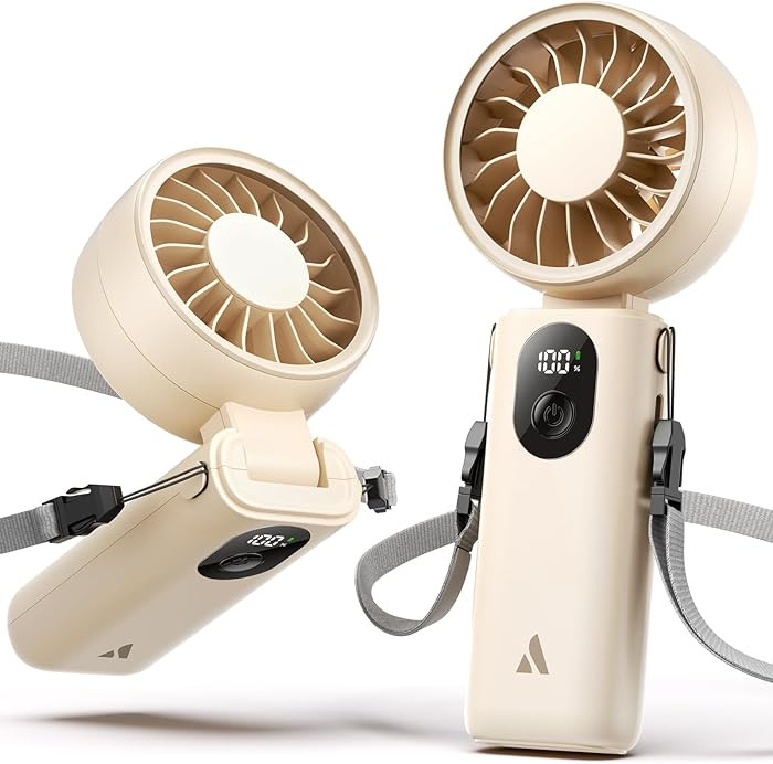 Aecooly Mighty Portable Handheld Fan | 20H Max Cooling Time | 3 Flexible Modes | 5 Speeds Wind | ... | Amazon (US)