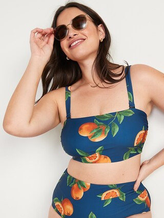 Printed Bandeau Swim Top for Women | Old Navy (US)