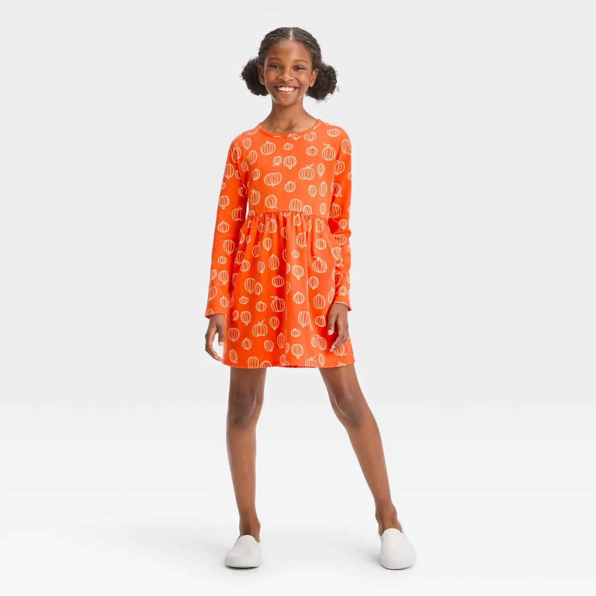 Girls' Relaxed Fit Long Sleeve Halloween Dress - Cat & Jack™ | Target
