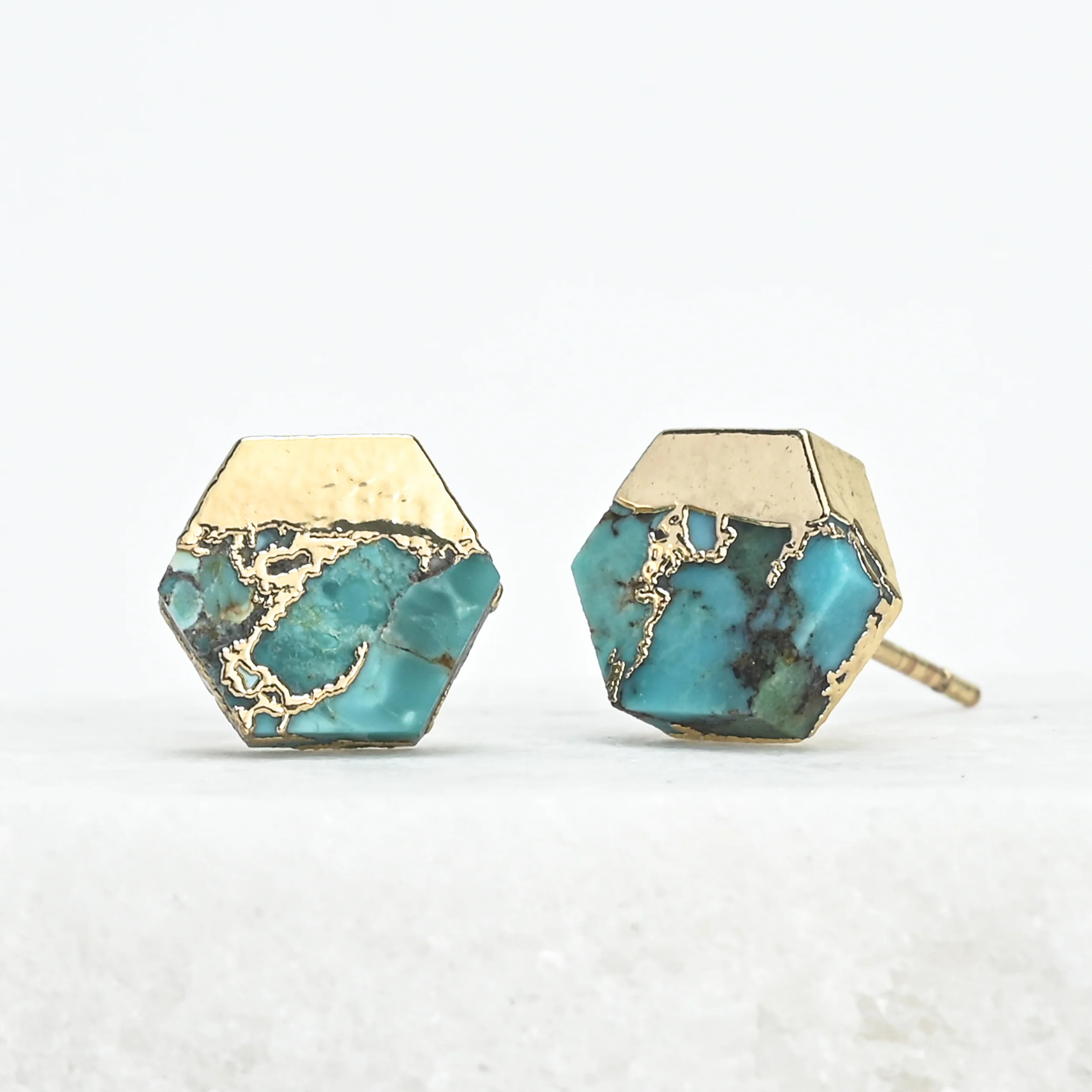 Oasis Turquoise and Gold Studs | Starfish Project