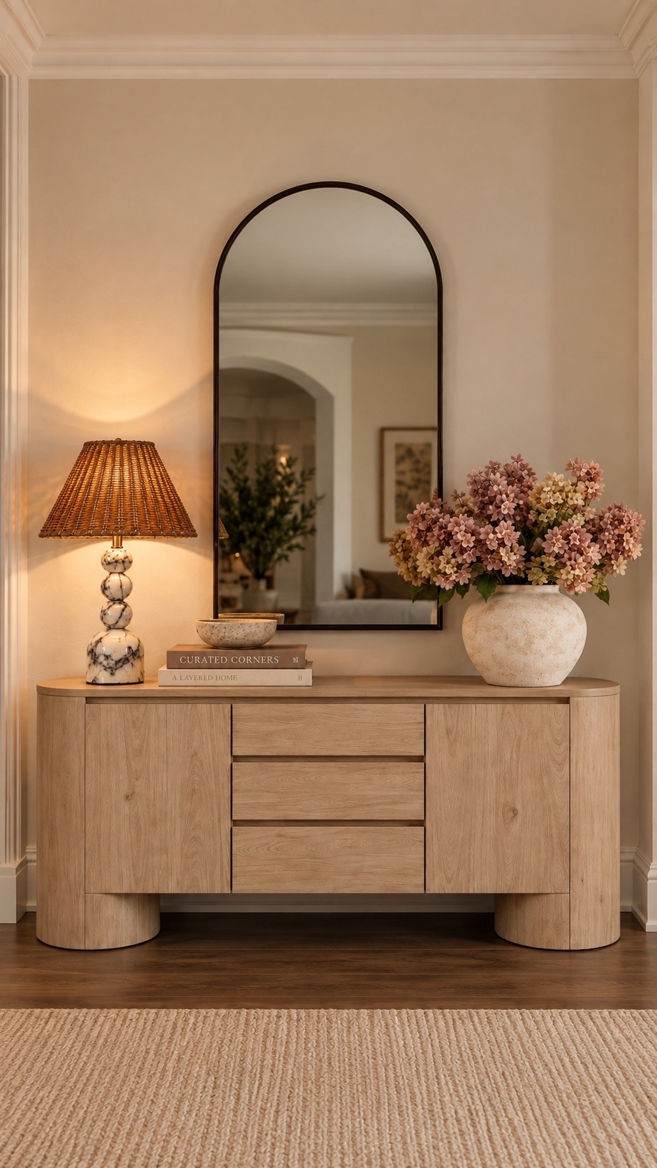 Designer-Inspired Amazon Entryway 🤎
Proof you don’t have to spend designer prices to get an elevated, collected look. ✨ Every piece here is from Amazon—from the sideboard + mirror to the lamp, vase, florals and decor. I love how expensive it all looks together! Everything linked below. 🤎

#LTKHome