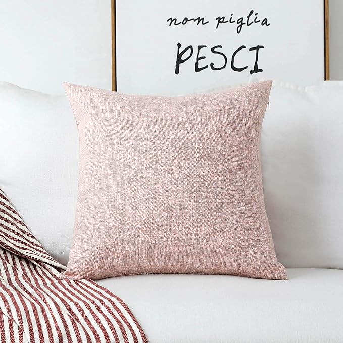 Home Brilliant Pillow Cover Decoration Lined Linen Large Square Throw Pillow Cover Euro Sham for ... | Amazon (US)