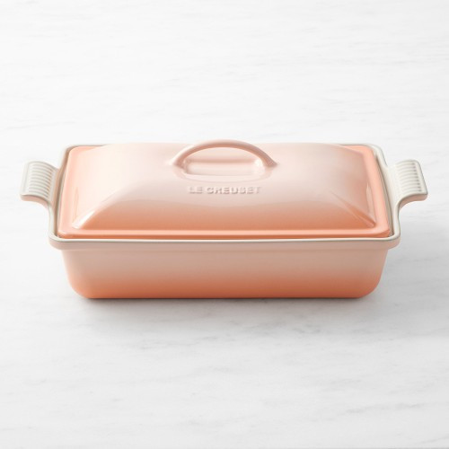 Le Creuset Stoneware Covered Rectangle Casserole, 12.5", Peche | Williams-Sonoma