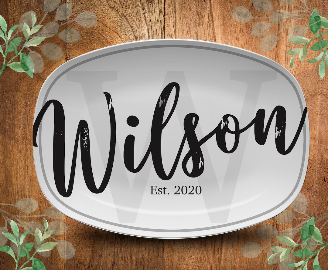 Family Name Serving Platter, Personalized Name Platter, Wedding Gifts, Shower gifts,  Custom Wedd... | Etsy (US)