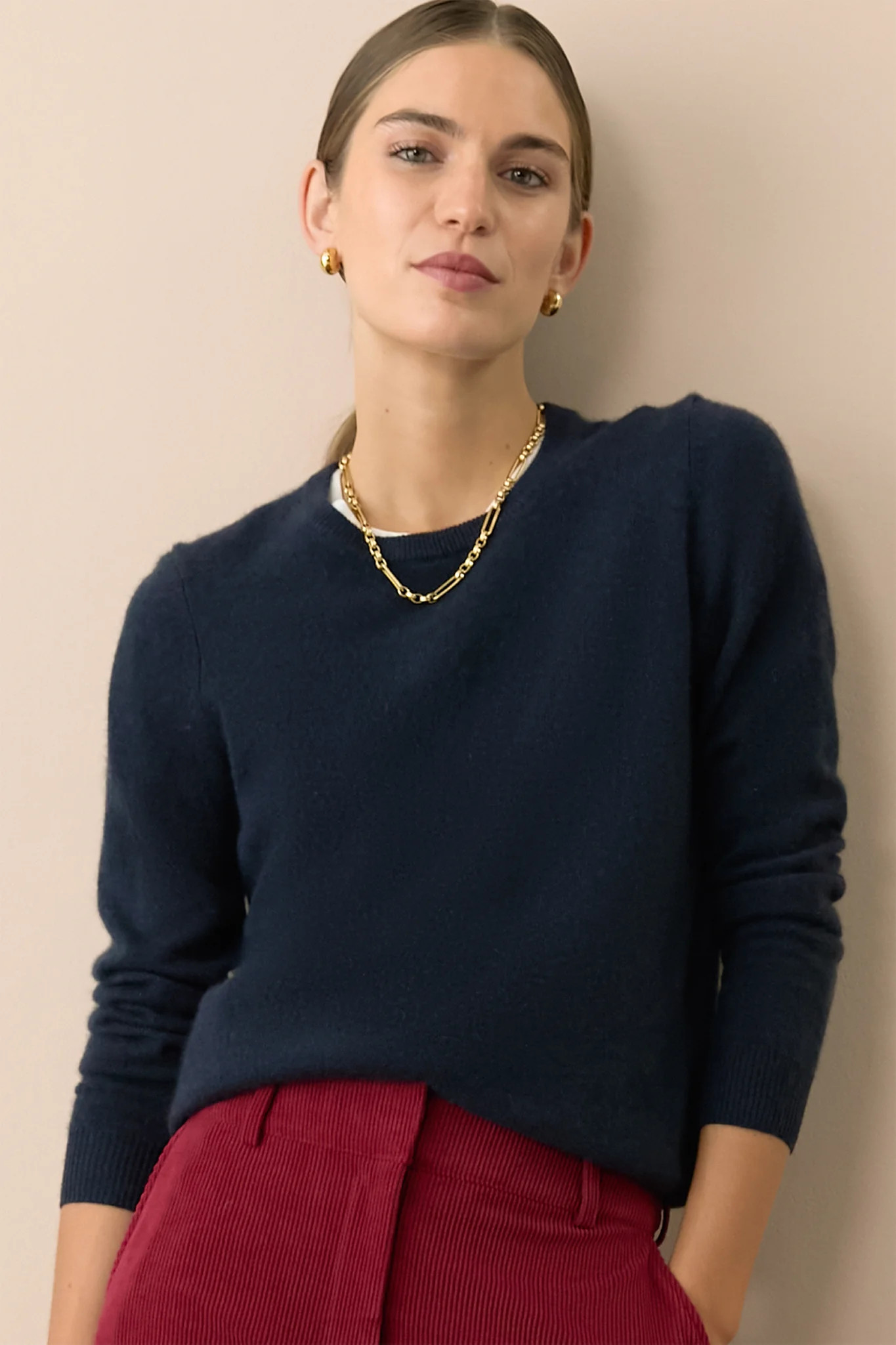 Navy Cashmere Crewneck Sweater | Tuckernuck (US)